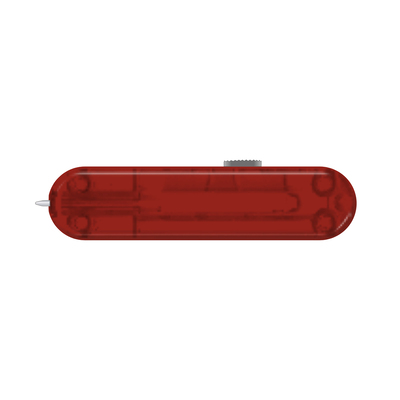 Задняя накладка для ножей VICTORINOX 58 мм, пластиковая, полупрозрачная красная