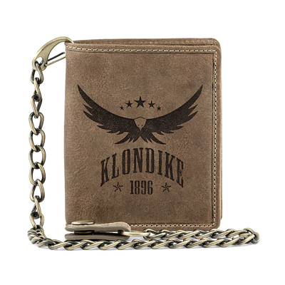 Бумажник KLONDIKE 1896 коллекция «ИСТОК | MAIN», натуральная кожа в светло-коричневом цвете, 10,5 х 12,5 х 2,5 см