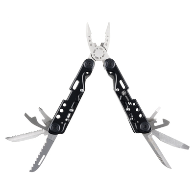 Мультитул Stinger, 105x40 мм,13 функций, сталь, чёрно-серебристый, в комплекте нейлоновый чехол