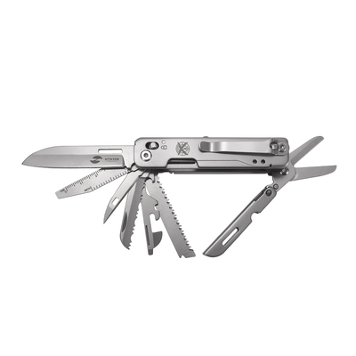 Мультитул Stinger, 92 х 30 мм, 15 функций, сталь, серебристый, в картонной коробке