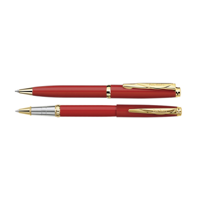 Набор Pierre Cardin коллекция «ПАРА | PEN&PEN» : ручка шариковая + роллер. Цвет - красный.Упаковка Е.