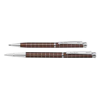 Набор Pierre Cardin коллекция «ПАРА | PEN&PEN» : ручка шариковая + роллер. Цвет - коричневый. Упаковка Е.