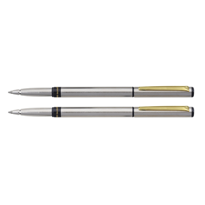 Набор Pierre Cardin коллекция «ПАРА | PEN&PEN» : ручка шариковая + роллер. Цвет - серебристый. Упаковка Е.