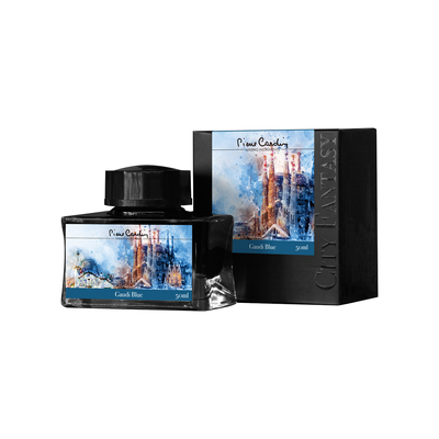 Флакон чернил Pierre Cardin 50мл, коллекция «ГОРОДСКАЯ ФАНТАЗИЯ | CITY FANTASY» цвет Gaudi Blue (Синий Гауди)