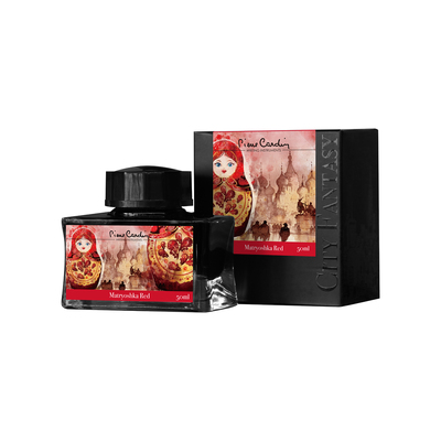 Флакон чернил Pierre Cardin 50мл, коллекция «ГОРОДСКАЯ ФАНТАЗИЯ | CITY FANTASY» цвет Matryoshka Red (Красная Матрешка)