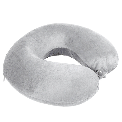 Подушка дорожная "SOFT"; memory foam, микрофибра,серый