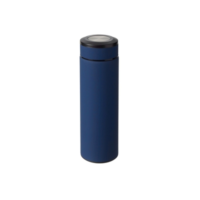 Вакуумный термос "Vacuum Flask C1", soft touch, 420мл, темно-синий