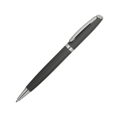 Ручка металлическая шариковая «Flow» soft-touch, серый/серебристый