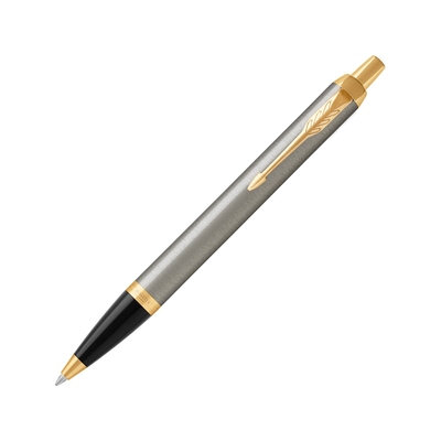 Ручка шариковая «Parker IM Core Brushed Metal GT», серебристый/золотистый