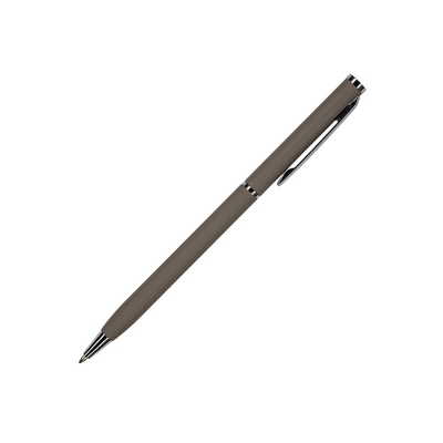 Ручка шариковая автоматическая BrunoVisconti® "PALERMO" цвет корпуса серый, soft-touch, 0.7 мм