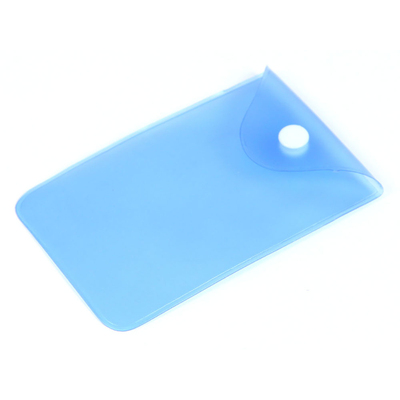 Прозрачный кармашек PVC, синий цвет