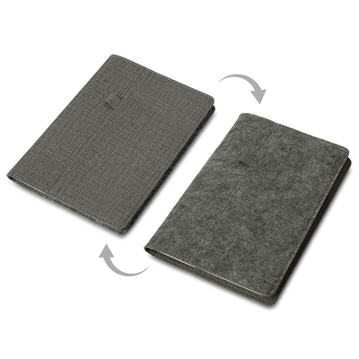 Двустороннее портфолио из рпет-фетра и искусственной кожи "Felt", серый
