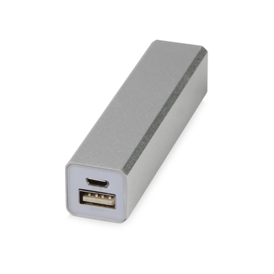 Портативное зарядное устройство "Брадуэлл", 2200 mAh, серебристый