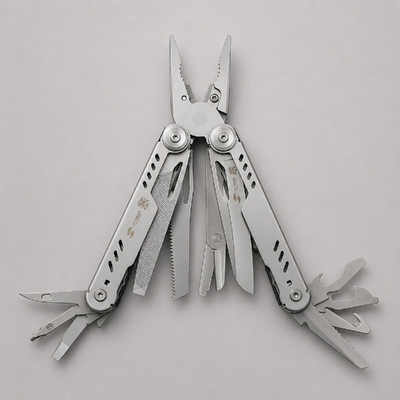 Мультитул Stinger, 110 х 27 мм, 21 функция, сталь, серебристый, в картонной коробке, в комплекте нейлоновый чехол
