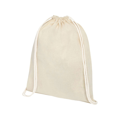 Рюкзак со шнурком Tenes из хлопка плотностью 140 г/м2, natural