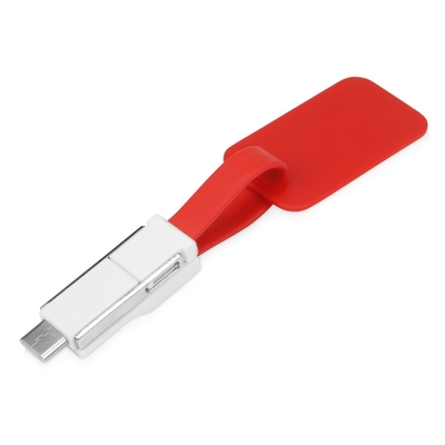 Зарядный кабель 3-в-1 "Charge-it", красный