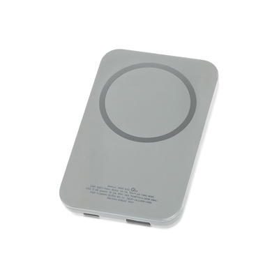 Магнитный беспроводной внешний аккумулятор "MagnetIQ", 5000 mah, 10 W, серый Cool gray 7C