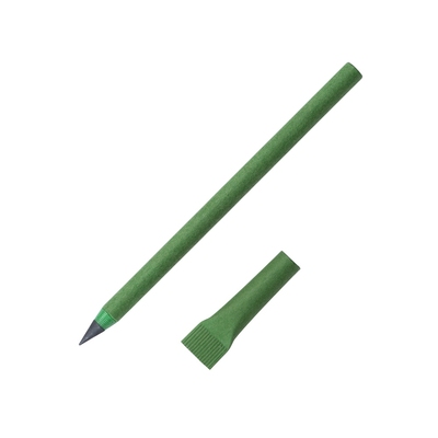 Вечный карандаш из переработанной бумаги "Recycled pencil", зеленый классический