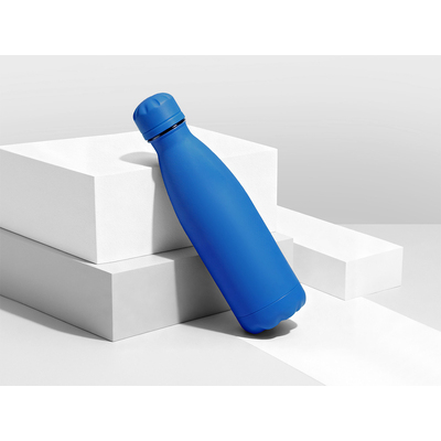 Вакуумная термобутылка "Vacuum bottle C1", soft touch, 500 мл, синий классический