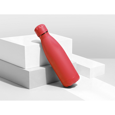 Вакуумная термобутылка "Vacuum bottle C1", soft touch, 500 мл, красный