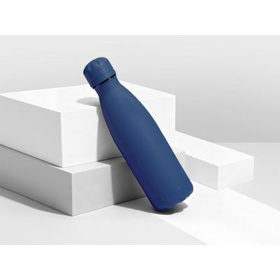 Вакуумная термобутылка "Vacuum bottle C1", soft touch, 500 мл, темно-синий