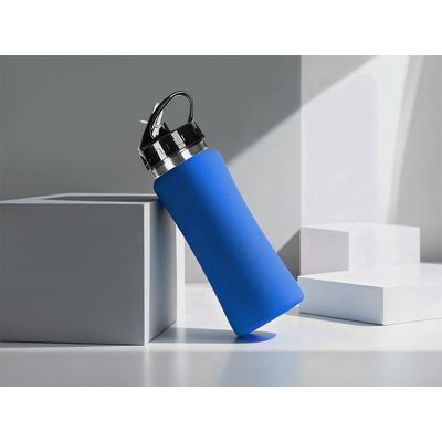 Бутылка для воды "Bottle C1", сталь, soft touch, 600 мл, синий