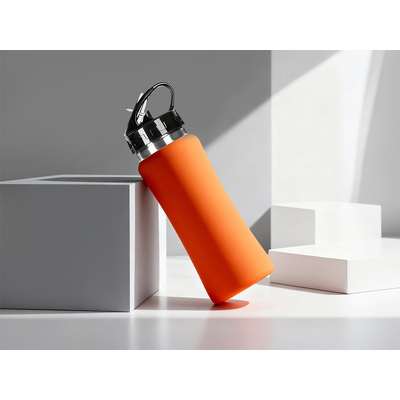 Бутылка для воды "Bottle C1", сталь, soft touch, 600 мл, оранжевый