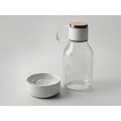 Бутылка для воды 2-в-1 «Dog Bowl Bottle» со съемной миской для питомцев, 1500 мл, белый