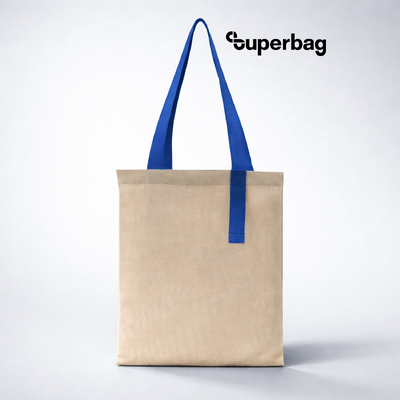 Шоппер Superbag Light, с внутренним креплением (полукольцо) (неокрашенный с синим)