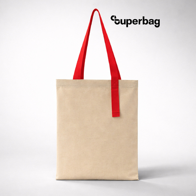 Шоппер Superbag Light, с внутренним креплением (полукольцо) (неокрашенный с красным)