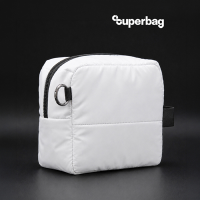 Несессер Superbag Bubble, стёганый, на молнии, с креплением на кольцо-карабин (белый)
