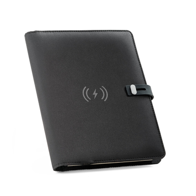 EMERGE A5 FOLDER. Папка А5 из 100% rPET 300D с беспроводным зарядным устройством
