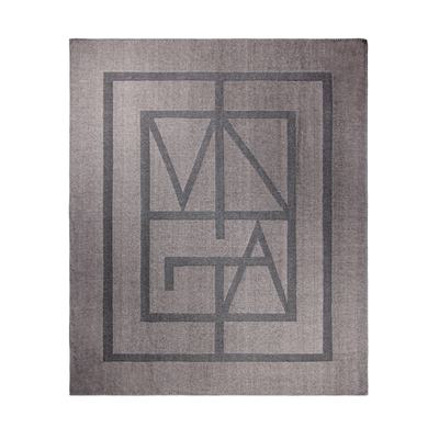 Плед VINGA Monogram из переработанного полиэстера GRS, 170x130 см