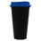 Стакан с крышкой Color Cap Black, черный с синим