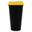 Стакан с крышкой Color Cap Black, черный с желтым