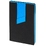 Ежедневник Bookmark, недатированный, черный с голубым