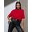 Футболка Oversize Premium, красная, размер S