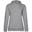 Толстовка с капюшоном женская Hoodie, серый меланж, размер XS