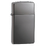 Зажигалка ZIPPO узкая с покрытием черный лед | Slim® Black Ice®, латунь/сталь, чёрная, глянцевая, 29x10x60 мм