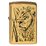 Зажигалка ZIPPO Гордый лев с покрытием матовая латунь | Proud Lion Brushed Brass, латунь/сталь, золотистая, 38x13x57 мм