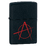 Зажигалка ZIPPO Символ анархии с черным матовым покрытием | Anarchy Symbol Black Matte, латунь/сталь, чёрная, матовая, 38x13x57 мм