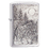Зажигалка ZIPPO Лесные волки с покрытием матовый хром | Timberwolves Brushed Chrome, латунь/сталь, серебристая, матовая, 38x13x57мм