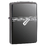 Зажигалка ZIPPO Застежка-молния с покрытием черный лед | Puller Black Ice ®, латунь/сталь, чёрная, глянцевая, 38x13x57 мм