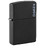 Зажигалка ZIPPO Логотип с черным матовым покрытием | Logo Black Matte, латунь/сталь, чёрная, матовая, 38x13x57мм