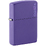 Зажигалка ZIPPO Логотип с фиолетовым матовым покрытием | Logo Purple Matte, латунь/сталь, фиолетовая, матовая, 38x13x57 мм