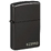 Зажигалка ZIPPO Логотип с черным глянцевым покрытием | Logo High Polish Black, латунь/сталь, чёрная с логотипом, глянцевая, 38x13x57 мм