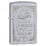 Зажигалка ZIPPO Молитва о безмятежности с покрытием сатинированный хром | Serenity Prayer Satin Chrome, латунь/сталь, серебристая, матовая,38x13x57 мм