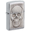 Зажигалка ZIPPO Череп с покрытием матовый хром | Skull Design Brushed Chrome, латунь/сталь, серебристая, 38x13x57 мм