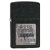 Зажигалка ZIPPO Логотип в золоте с черным покрытием с кракелюром | Gold Zippo Logo Black Crackle™, латунь/сталь, чёрная, матовая, 38x13x57 мм