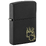 Зажигалка ZIPPO Сердца в огне с черным матовым покрытием | Fire Heart Black Matte, латунь/сталь, черная, матовая, 38x13x57 мм